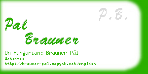 pal brauner business card